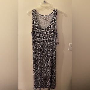 Liz Claiborne navy and white sleeveless maxi dress size XL. $10 NWT